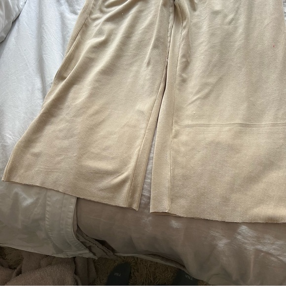 NWT Princess Polly Motel Obeli Trouser in Rib Cream - Petite - Picture 8 of 10